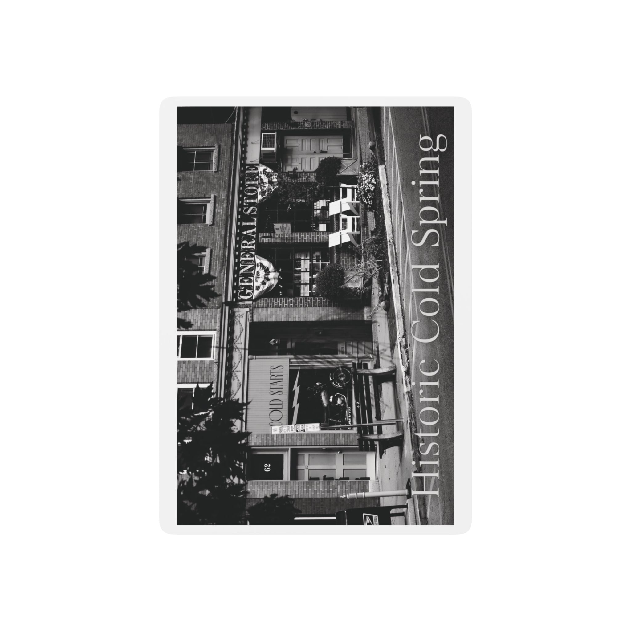 Historic Cold Spring Photo Playing Cards — Vintage Black & White Ace Spade Deck