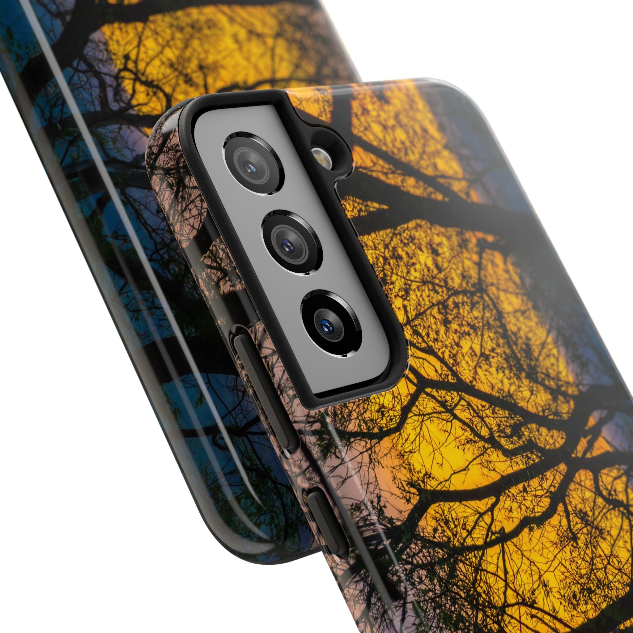 Tough Phone Case — Sunset Silhouette Tree Design