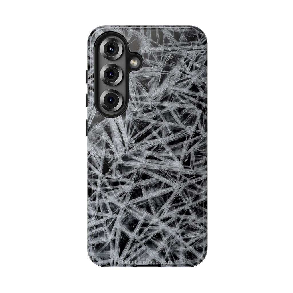 Impact-Resistant Phone Case — Black & White Ice Shockproof Cover