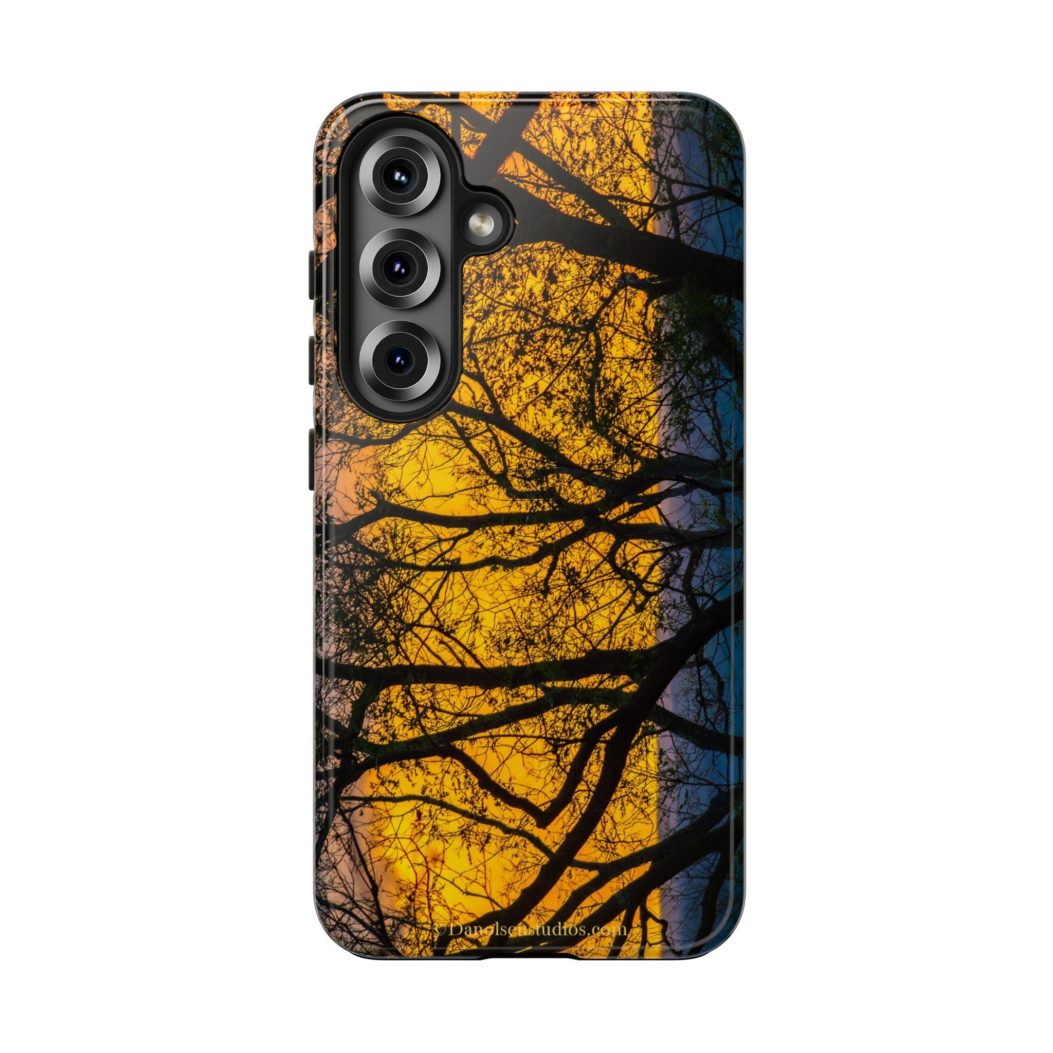 Tough Phone Case — Sunset Silhouette Tree Design