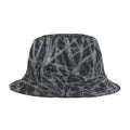 Black & White Abstract Ice Bucket Hat — Grunge AOP Sun Hat
