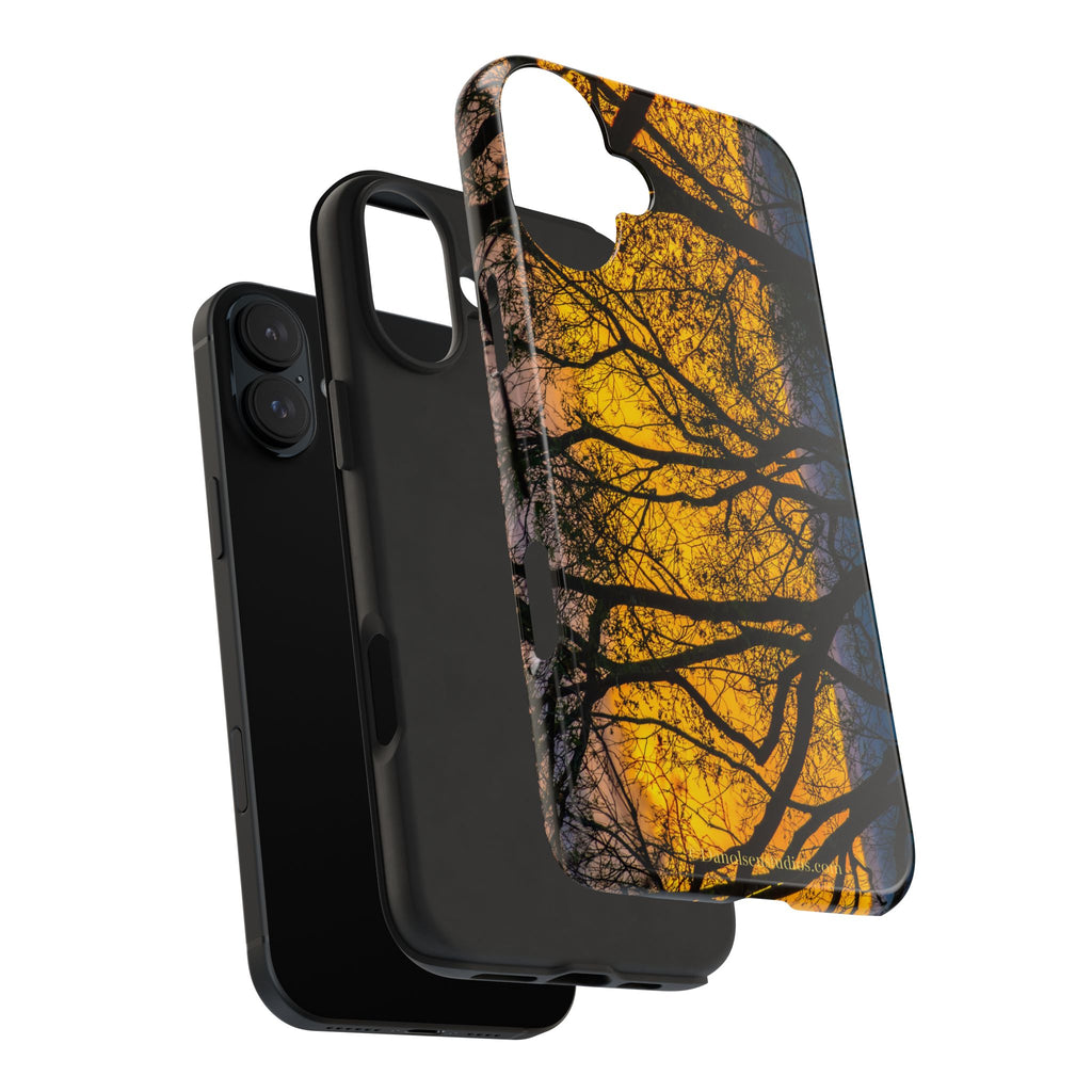 Tough Phone Case — Sunset Silhouette Tree Design