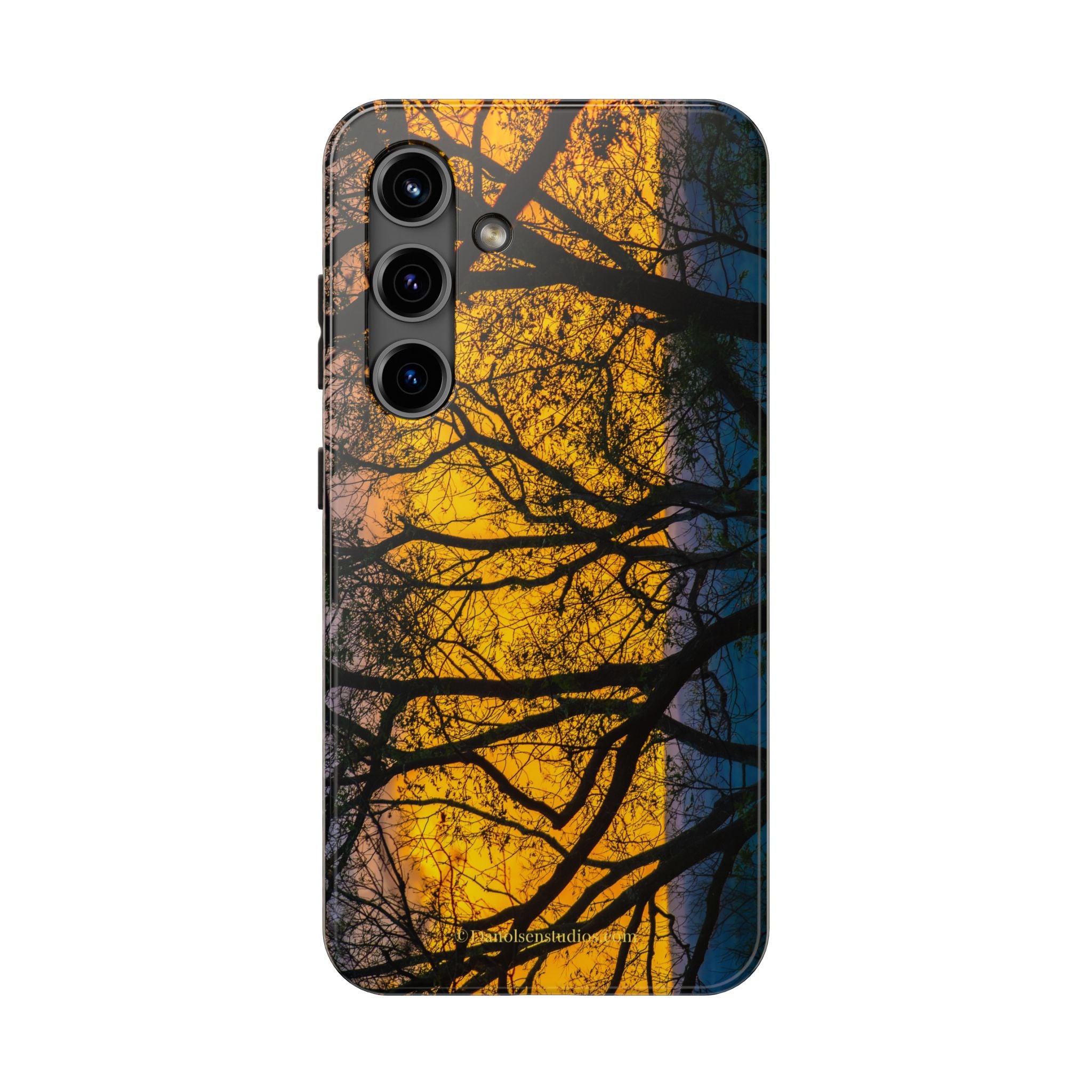 Tough Phone Case — Sunset Silhouette Tree Design