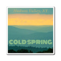Coldspring, Hudson Valley NY Scenic Magnet — Retro Mountain Landscape Souvenir