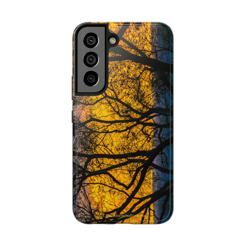 Tough Phone Case — Sunset Silhouette Tree Design