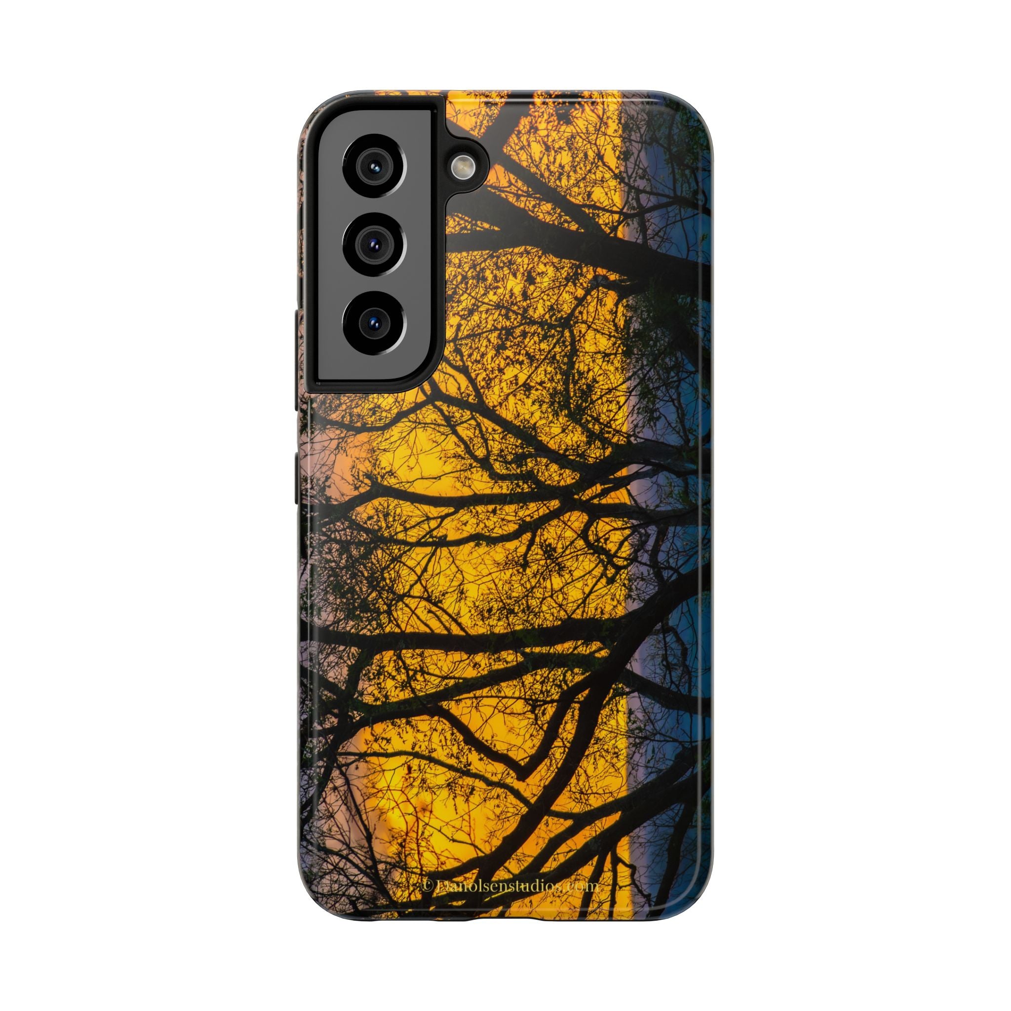 Tough Phone Case — Sunset Silhouette Tree Design