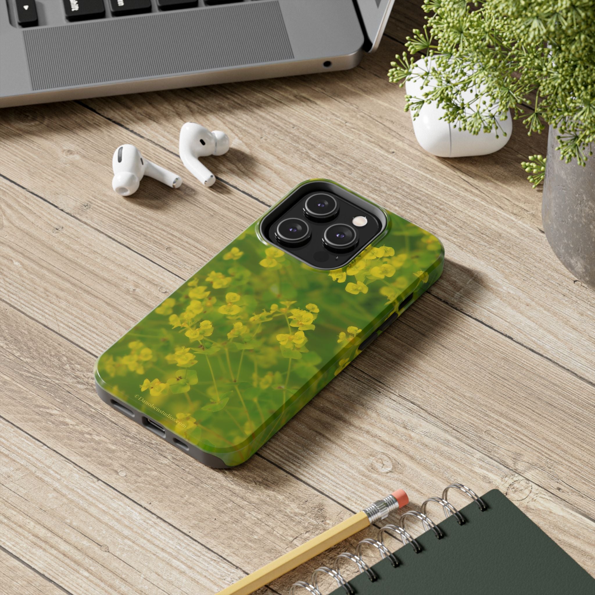 Yellow Wildflower Tough Phone Case — Protective Floral iPhone Case
