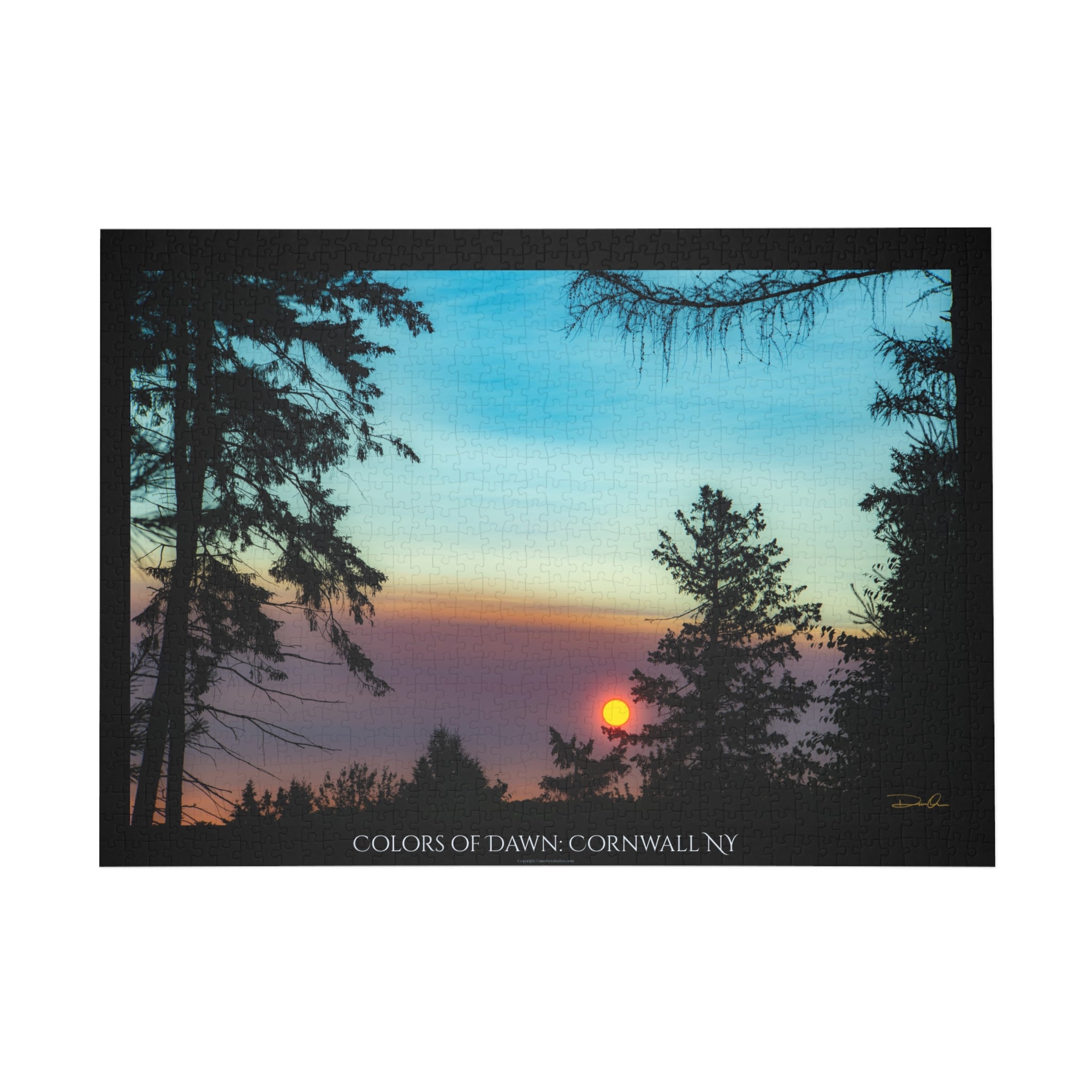 Sunset Forest Jigsaw Puzzle — Scenic Sunset Over Trees (1000 pcs)
