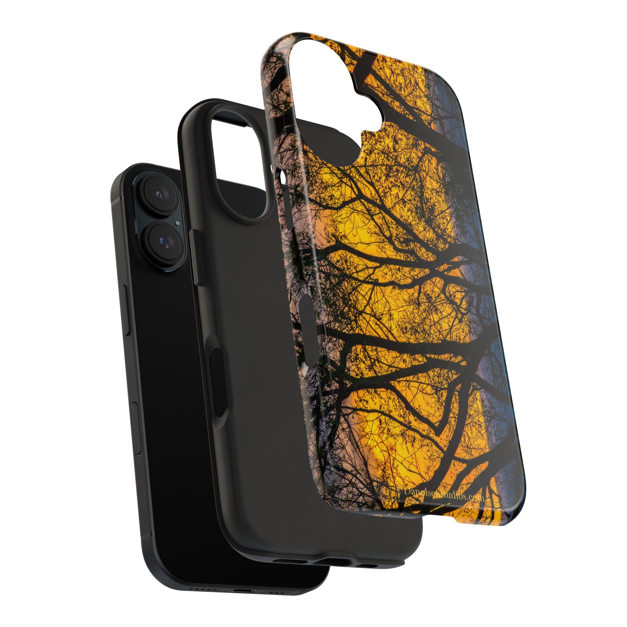 Tough Phone Case — Sunset Silhouette Tree Design