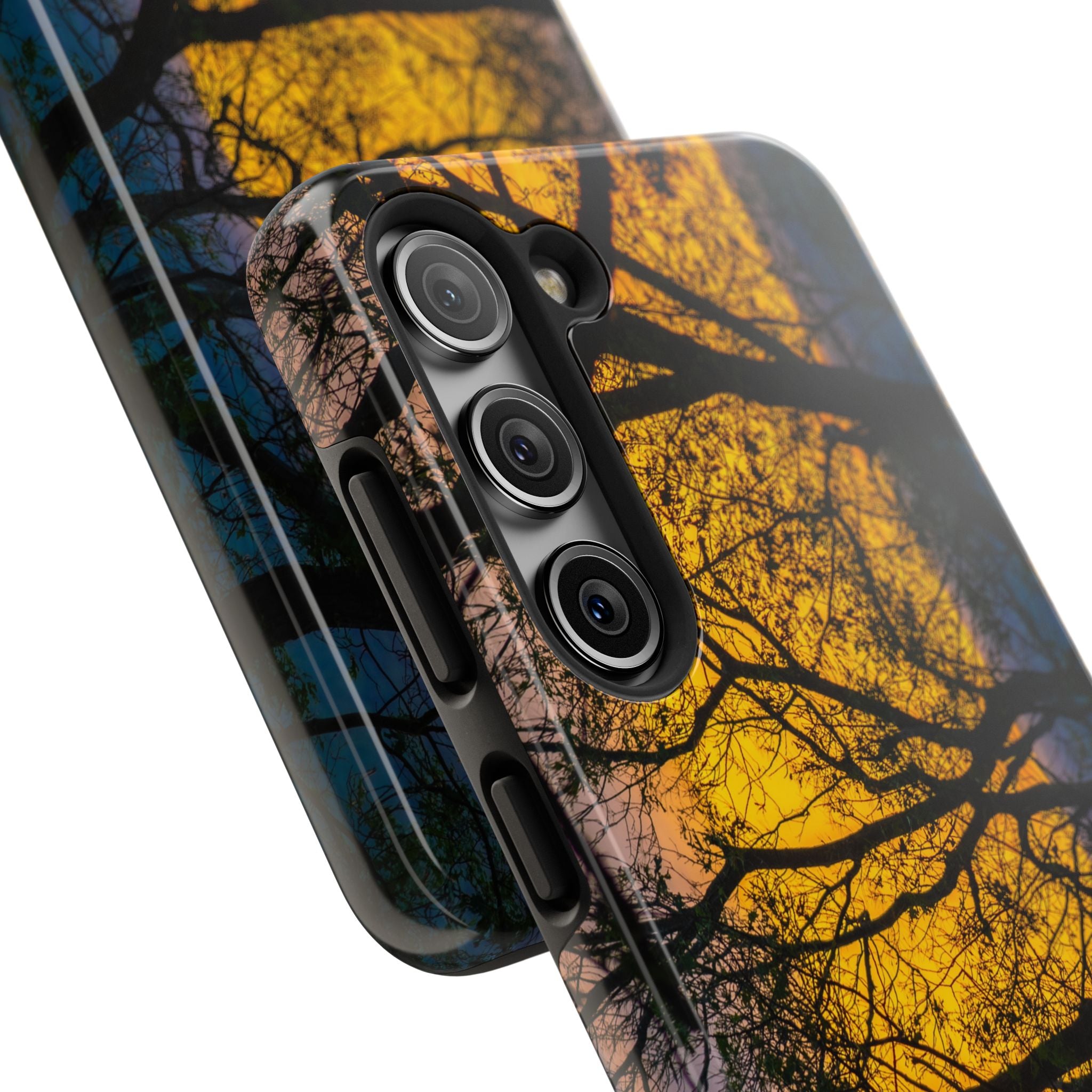 Tough Phone Case — Sunset Silhouette Tree Design