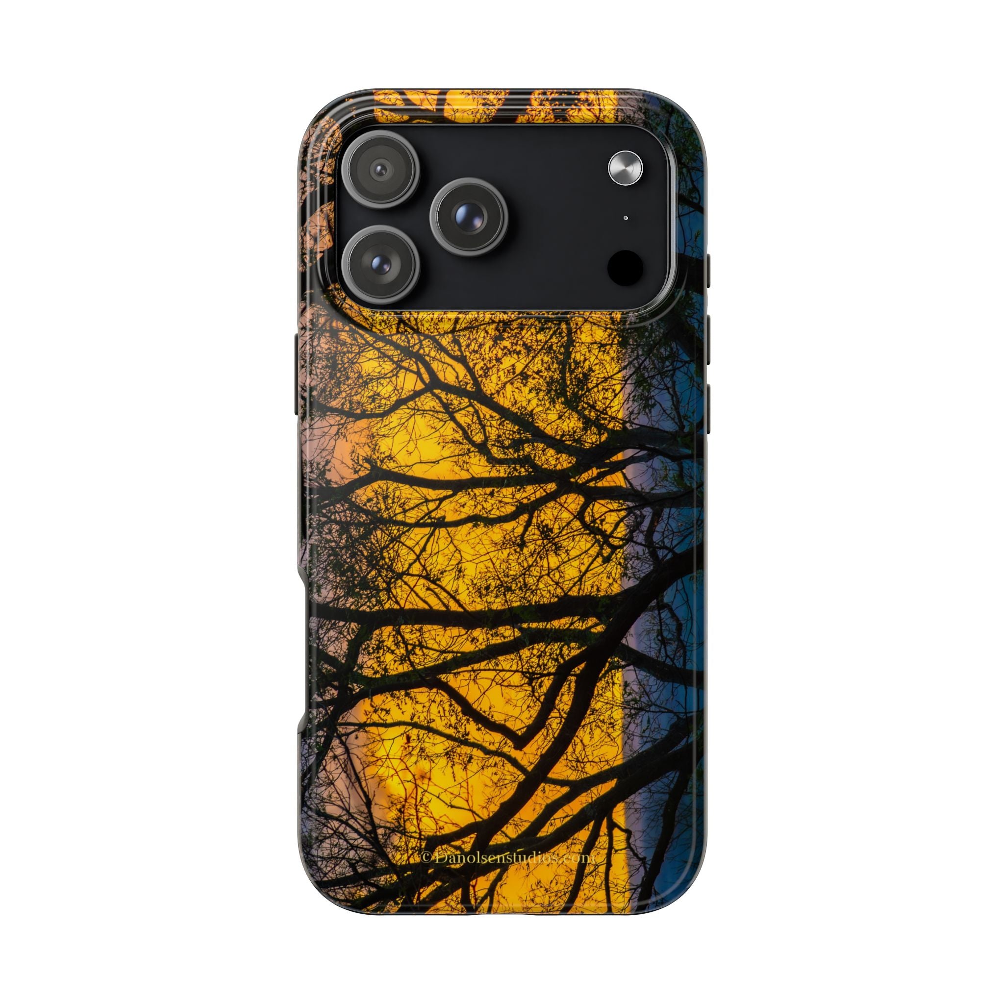 Tough Phone Case — Sunset Silhouette Tree Design